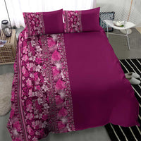 Hawaiian Tribal Elements Hibiscus Bedding Set Pink Pattern - Polynesian Pride