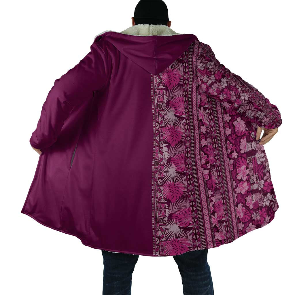 Hawaiian Tribal Elements Hibiscus Cloak Pink Pattern - Polynesian Pride