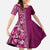 Hawaiian Tribal Elements Hibiscus Family Matching Summer Maxi Dress and Hawaiian Shirt Pink Pattern - Polynesian Pride