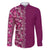 Hawaiian Tribal Elements Hibiscus Family Matching Summer Maxi Dress and Hawaiian Shirt Pink Pattern - Polynesian Pride