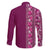 Hawaiian Tribal Elements Hibiscus Family Matching Summer Maxi Dress and Hawaiian Shirt Pink Pattern - Polynesian Pride