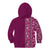 Hawaiian Tribal Elements Hibiscus Kid Hoodie Pink Pattern - Polynesian Pride