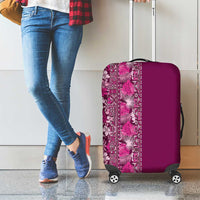 Hawaiian Tribal Elements Hibiscus Luggage Cover Pink Pattern - Polynesian Pride