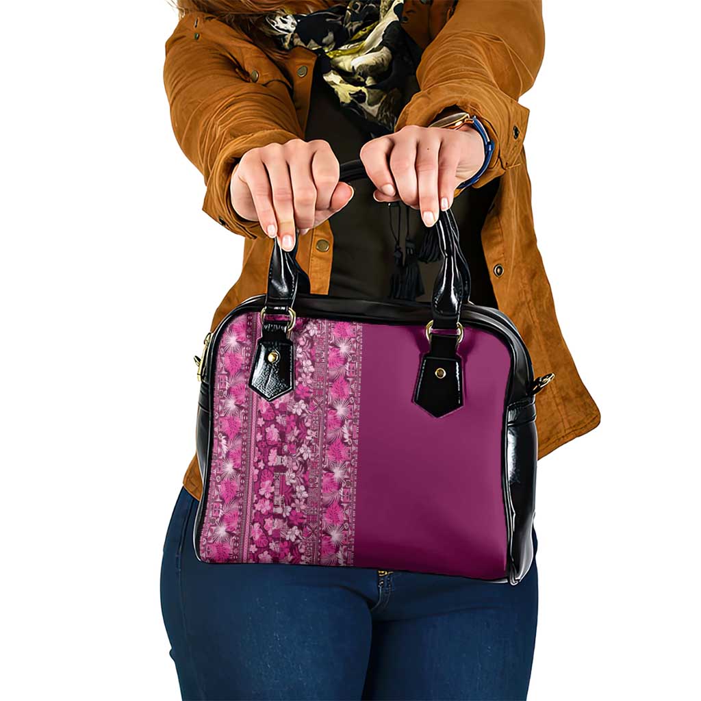 Hawaiian Tribal Elements Hibiscus Shoulder Handbag Pink Pattern LT9 One Size Pink - Polynesian Pride
