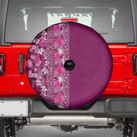 Hawaiian Tribal Elements Hibiscus Spare Tire Cover Pink Pattern - Polynesian Pride