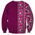 Hawaiian Tribal Elements Hibiscus Sweatshirt Pink Pattern - Polynesian Pride