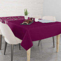 Hawaiian Tribal Elements Hibiscus Tablecloth Pink Pattern - Polynesian Pride