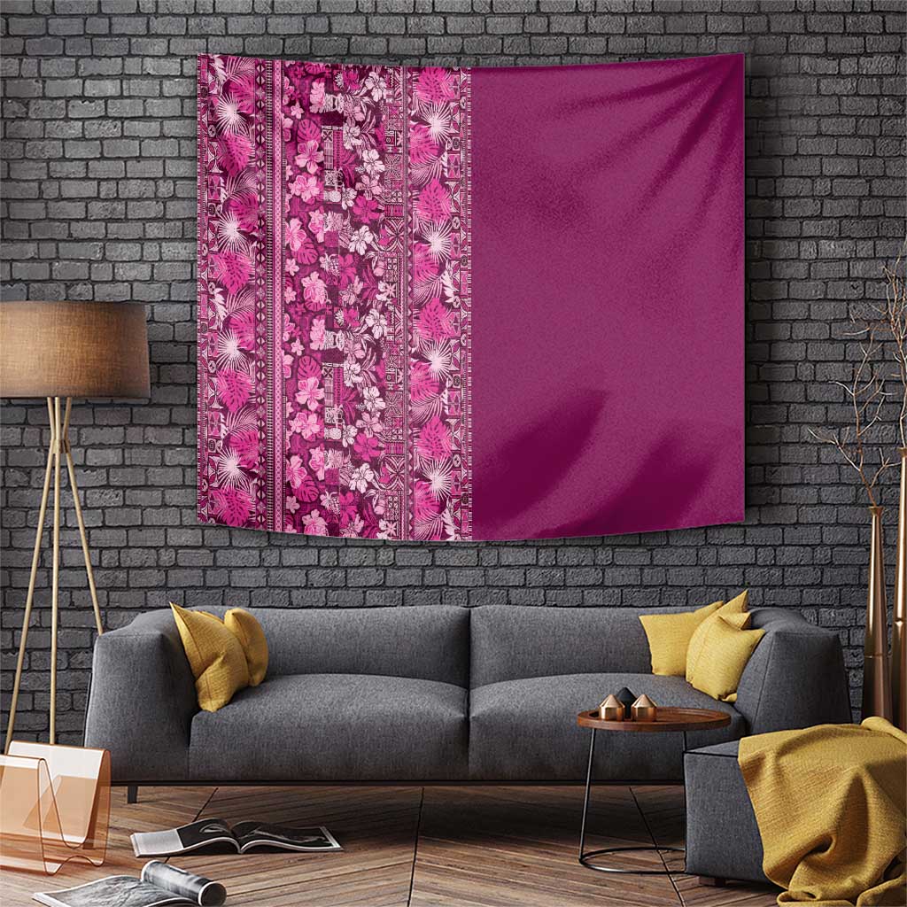 Hawaiian Tribal Elements Hibiscus Tapestry Pink Pattern LT9 Pink - Polynesian Pride
