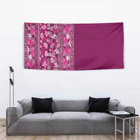 Hawaiian Tribal Elements Hibiscus Tapestry Pink Pattern - Polynesian Pride
