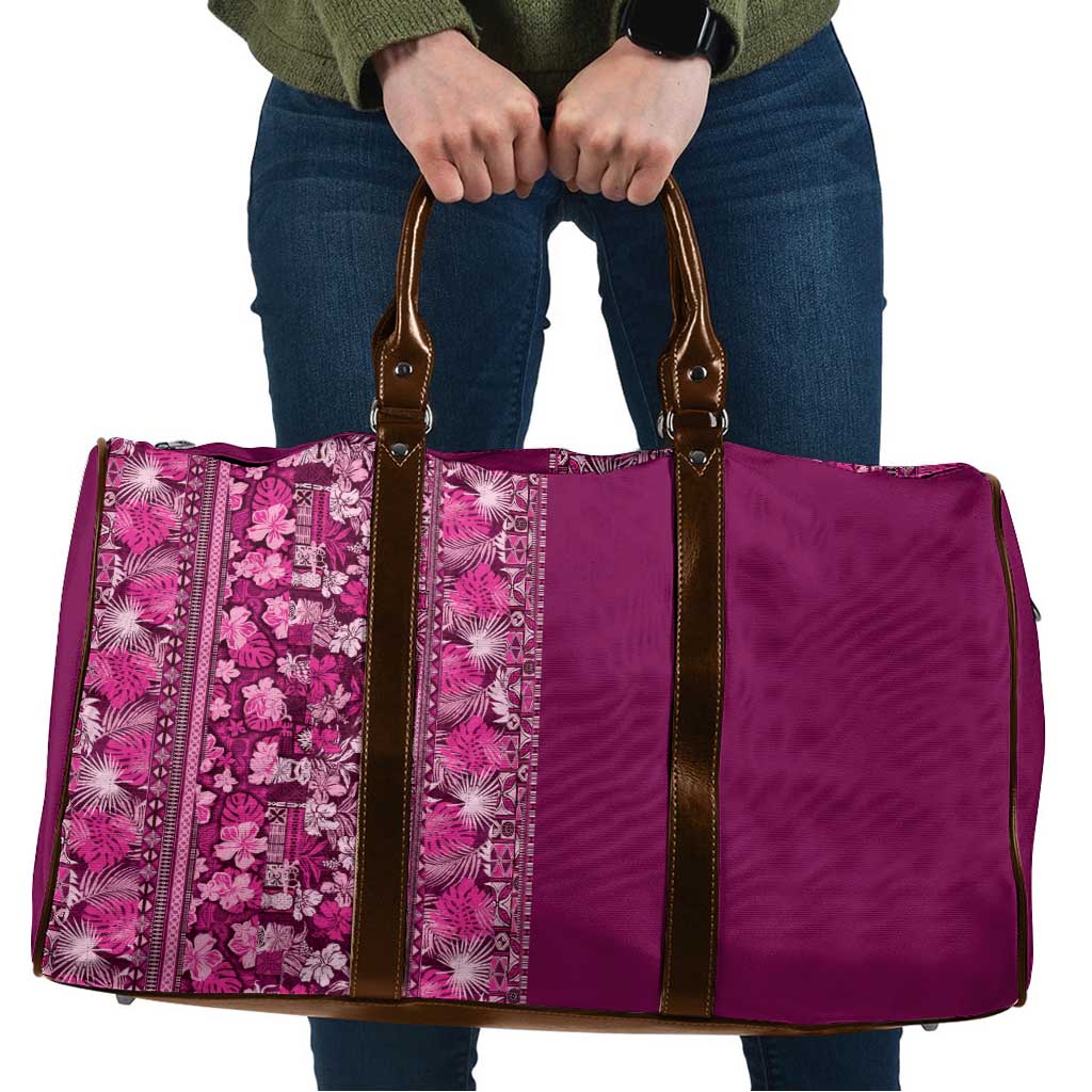 Hawaiian Tribal Elements Hibiscus Travel Bag Pink Pattern LT9 Pink - Polynesian Pride