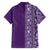 Hawaiian Tribal Elements Hibiscus Family Matching Summer Maxi Dress and Hawaiian Shirt Purple Pattern - Polynesian Pride