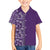 Hawaiian Tribal Elements Hibiscus Family Matching Summer Maxi Dress and Hawaiian Shirt Purple Pattern - Polynesian Pride