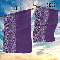 Hawaiian Tribal Elements Hibiscus Garden Flag Purple Pattern - Polynesian Pride