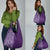 Hawaiian Tribal Elements Hibiscus Grocery Bag Purple Pattern - Polynesian Pride