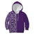 Hawaiian Tribal Elements Hibiscus Kid Hoodie Purple Pattern - Polynesian Pride