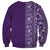 Hawaiian Tribal Elements Hibiscus Sweatshirt Purple Pattern - Polynesian Pride
