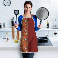 Hawaiian Tribal Elements Hibiscus Apron Red Pattern - Polynesian Pride