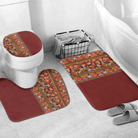 Hawaiian Tribal Elements Hibiscus Bathroom Set Red Pattern - Polynesian Pride