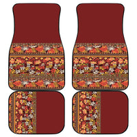 Hawaiian Tribal Elements Hibiscus Car Mats Red Pattern - Polynesian Pride