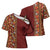 Hawaiian Tribal Elements Hibiscus Cross Shoulder Shirt Red Pattern - Polynesian Pride