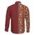 Hawaiian Tribal Elements Hibiscus Family Matching Mermaid Dress and Hawaiian Shirt Red Pattern - Polynesian Pride