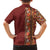 Hawaiian Tribal Elements Hibiscus Family Matching Summer Maxi Dress and Hawaiian Shirt Red Pattern - Polynesian Pride