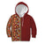 Hawaiian Tribal Elements Hibiscus Kid Hoodie Red Pattern - Polynesian Pride