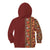 Hawaiian Tribal Elements Hibiscus Kid Hoodie Red Pattern - Polynesian Pride