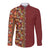 Hawaiian Tribal Elements Hibiscus Long Sleeve Button Shirt Red Pattern - Polynesian Pride