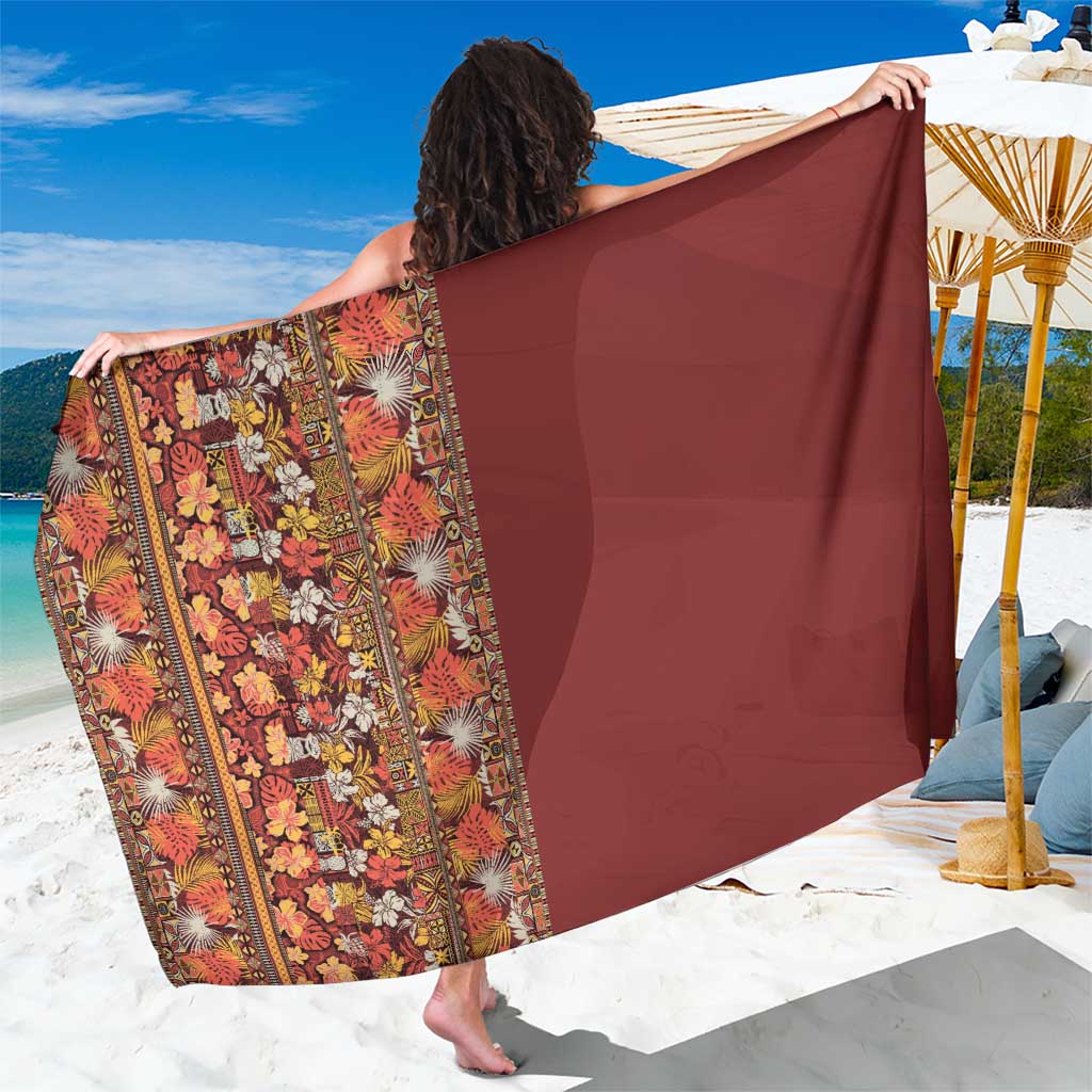 Hawaiian Tribal Elements Hibiscus Sarong Red Pattern LT9 One Size 44 x 66 inches Red - Polynesian Pride