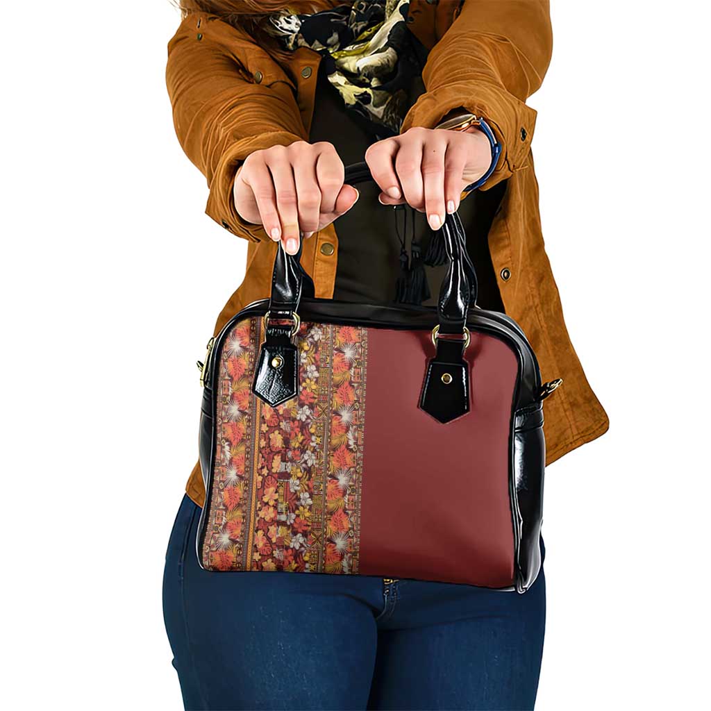 Hawaiian Tribal Elements Hibiscus Shoulder Handbag Red Pattern LT9 One Size Red - Polynesian Pride