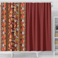 Hawaiian Tribal Elements Hibiscus Shower Curtain Red Pattern LT9 - Polynesian Pride