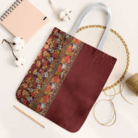 Hawaiian Tribal Elements Hibiscus Tote Bag Red Pattern LT9 White Strap One Size Red - Polynesian Pride