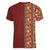 Hawaiian Tribal Elements Hibiscus Women V-Neck T-Shirt Red Pattern - Polynesian Pride