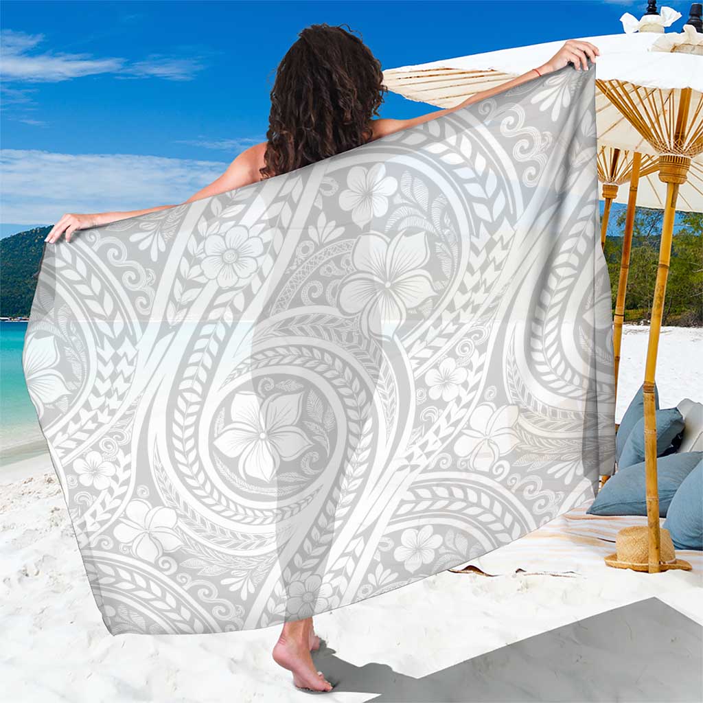 Lotu Tamaiti Samoan Polynesian Tribal Sarong LT9 One Size 44 x 66 inches White - Polynesian Pride