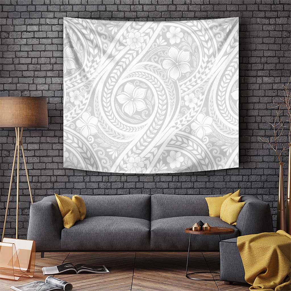Lotu Tamaiti Samoan Polynesian Tribal Tapestry LT9 White - Polynesian Pride