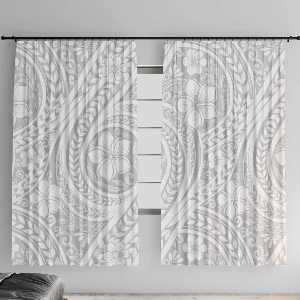 Lotu Tamaiti Samoan Polynesian Tribal Window Curtain LT9 With Hooks White - Polynesian Pride