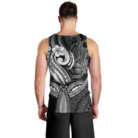 Polynesia Men Tank Top Whale Tale and Polynesian Sunset Plumeria Black LT9 - Polynesian Pride