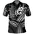Polynesia Polo Shirt Whale Tale and Polynesian Sunset Plumeria Black LT9 Black - Polynesian Pride