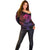 Polynesia Off Shoulder Sweater Whale Tale and Polynesian Sunset Plumeria Pink LT9 - Polynesian Pride