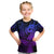 Polynesia Kid T Shirt Whale Tale and Polynesian Sunset Plumeria Purple LT9 Purple - Polynesian Pride