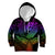 Polynesia Kid Hoodie Whale Tale and Polynesian Sunset Plumeria Rainbow LT9 Hoodie Rainbow - Polynesian Pride