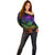 Polynesia Off Shoulder Sweater Whale Tale and Polynesian Sunset Plumeria Rainbow LT9 - Polynesian Pride