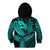 Polynesia Kid Hoodie Whale Tale and Polynesian Sunset Plumeria Turquoise LT9 - Polynesian Pride