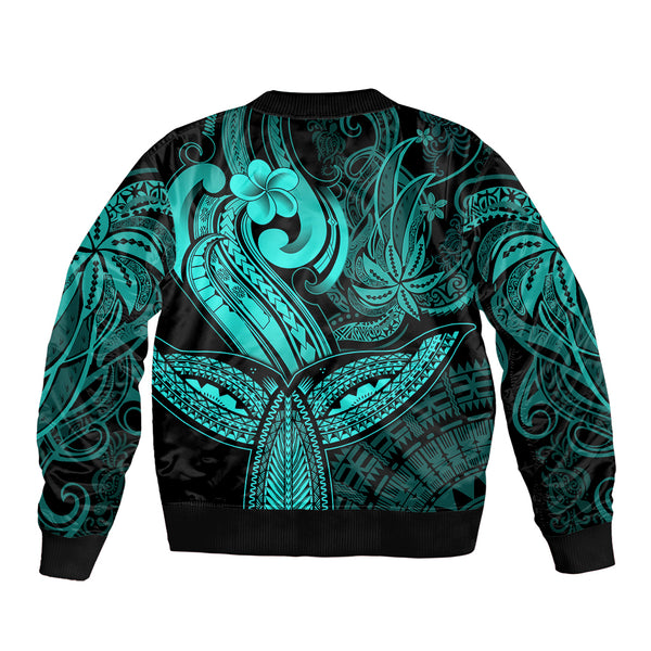Polynesian Independent State of Samoa Red Sleeve Zip Bomber Jacket LT9 main image 1