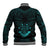FSM Chuuk States Baseball Jacket Micronesia Vintage Polynesian Tribal Aqua Version LT9 - Polynesian Pride
