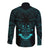 FSM Chuuk States Long Sleeve Button Shirt Micronesia Vintage Polynesian Tribal Aqua Version LT9 - Polynesian Pride