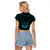 FSM Chuuk States Raglan Cropped T Shirt Micronesia Vintage Polynesian Tribal Aqua Version LT9 - Polynesian Pride