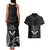 FSM Chuuk States Couples Matching Tank Maxi Dress and Hawaiian Shirt Micronesia Vintage Polynesian Tribal Black Version LT9 - Polynesian Pride