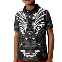 FSM Chuuk States Kid Polo Shirt Micronesia Vintage Polynesian Tribal Black Version LT9 Kid Black - Polynesian Pride